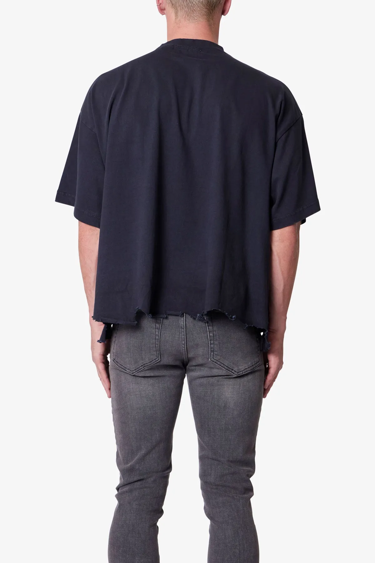 Moth Eaten Cropped Tee - Black sold by MNML product image thumbnail 5