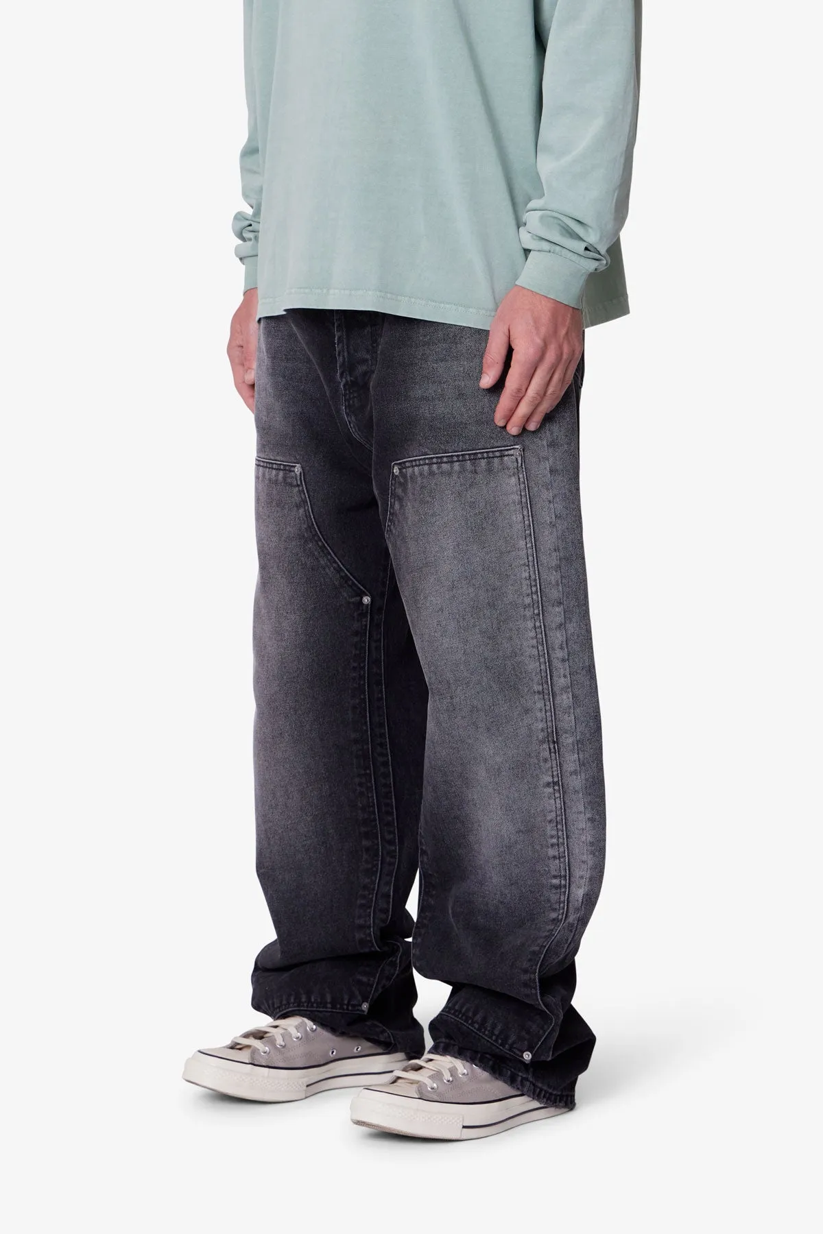 West Double Knee Denim - Black sold by MNML product image thumbnail 3