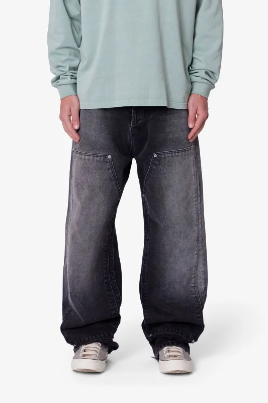 West Double Knee Denim - Black sold by MNML