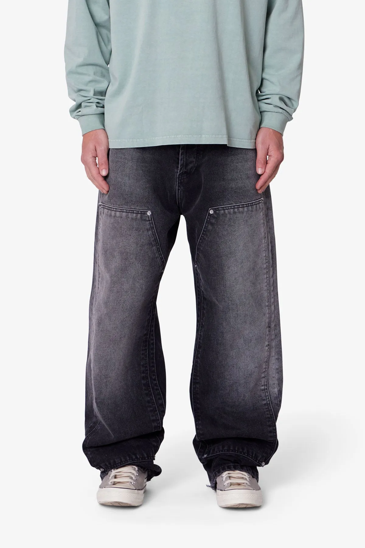 West Double Knee Denim - Black sold by MNML