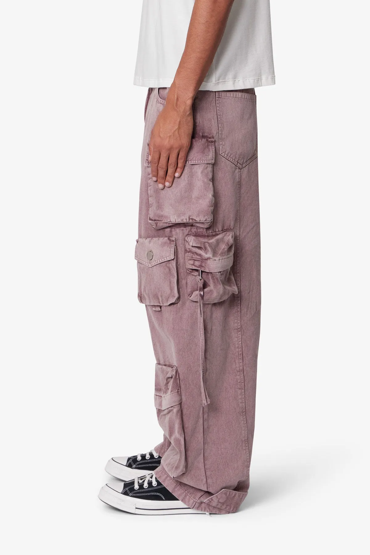 Washed Barrel Cargo Pants - Brick sold by MNML product image thumbnail 4