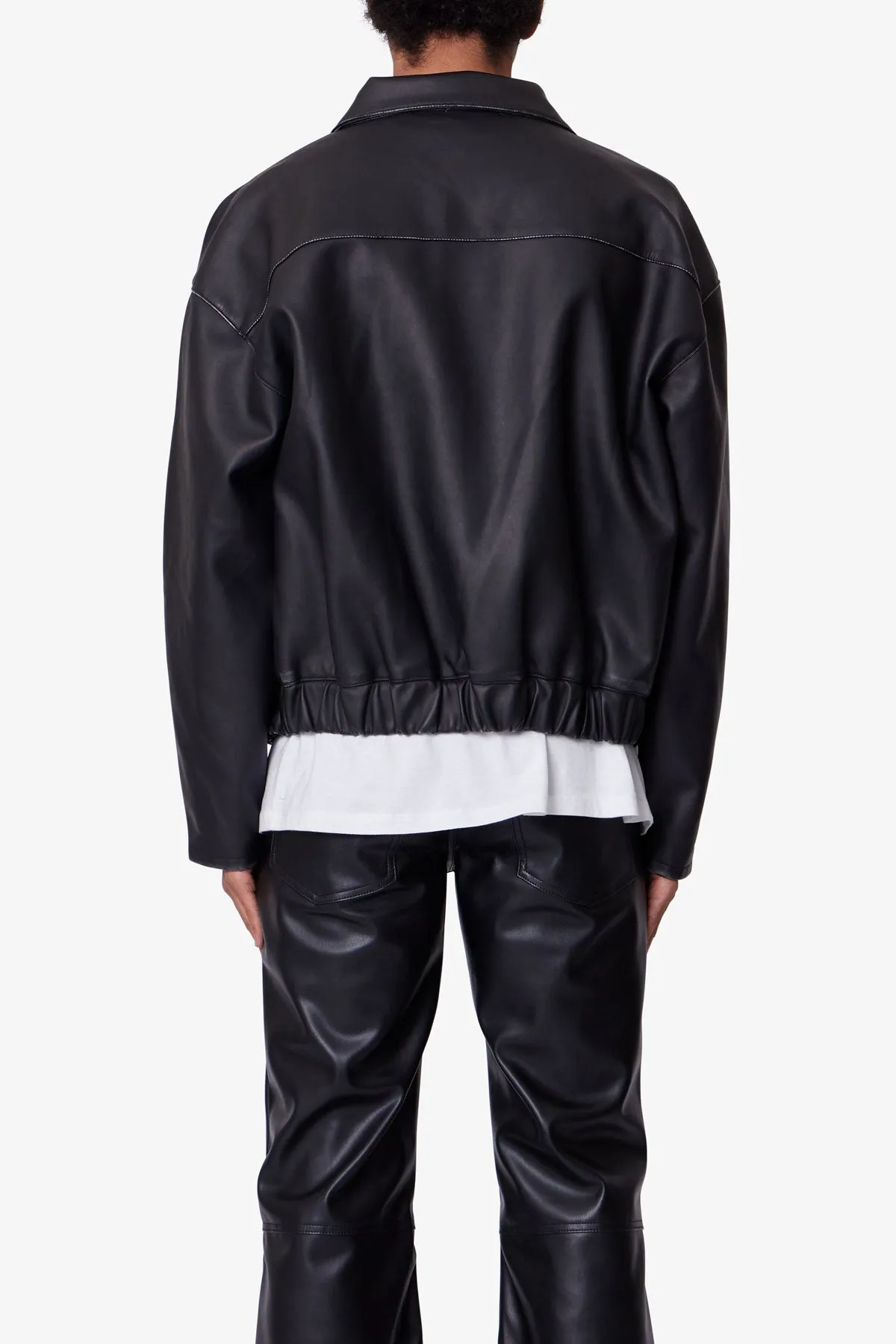 Leather Jacket - Washed Black sold by MNML product image thumbnail 5