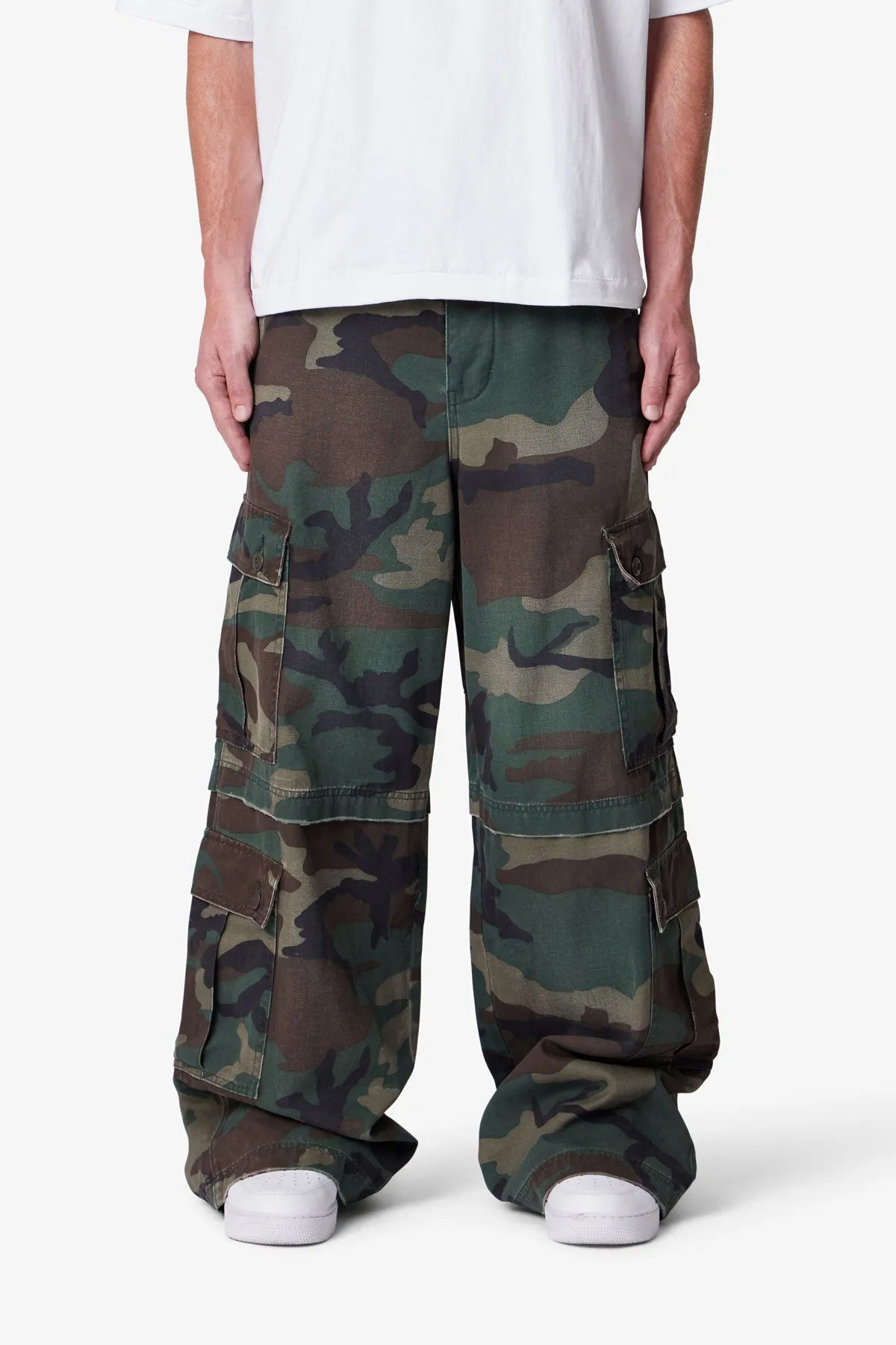 Baggy Rave Cargo Pants - Camo sold by MNML product image thumbnail 2