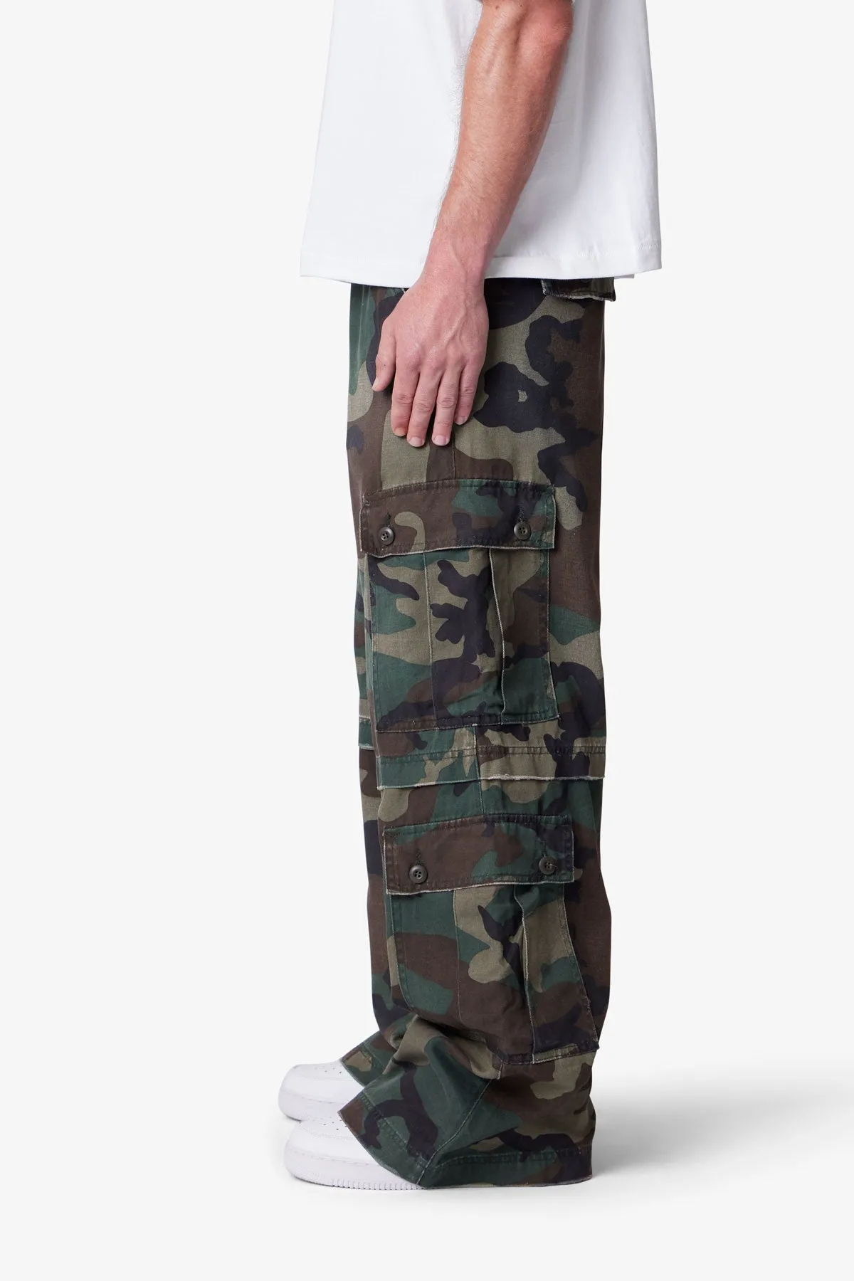 Baggy Rave Cargo Pants - Camo sold by MNML product image thumbnail 4