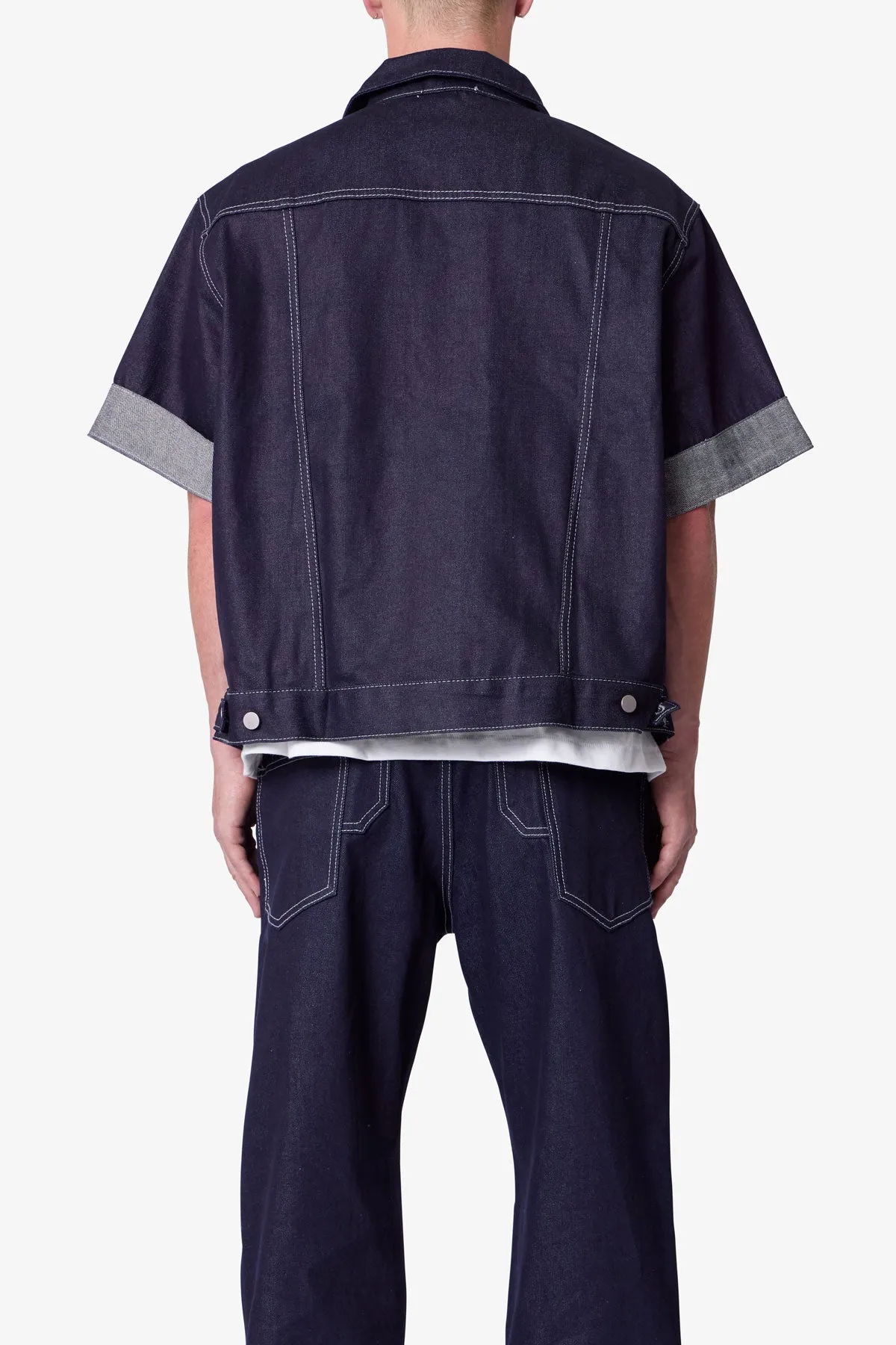 Raw Denim Work Shirt - Blue sold by MNML product image thumbnail 5