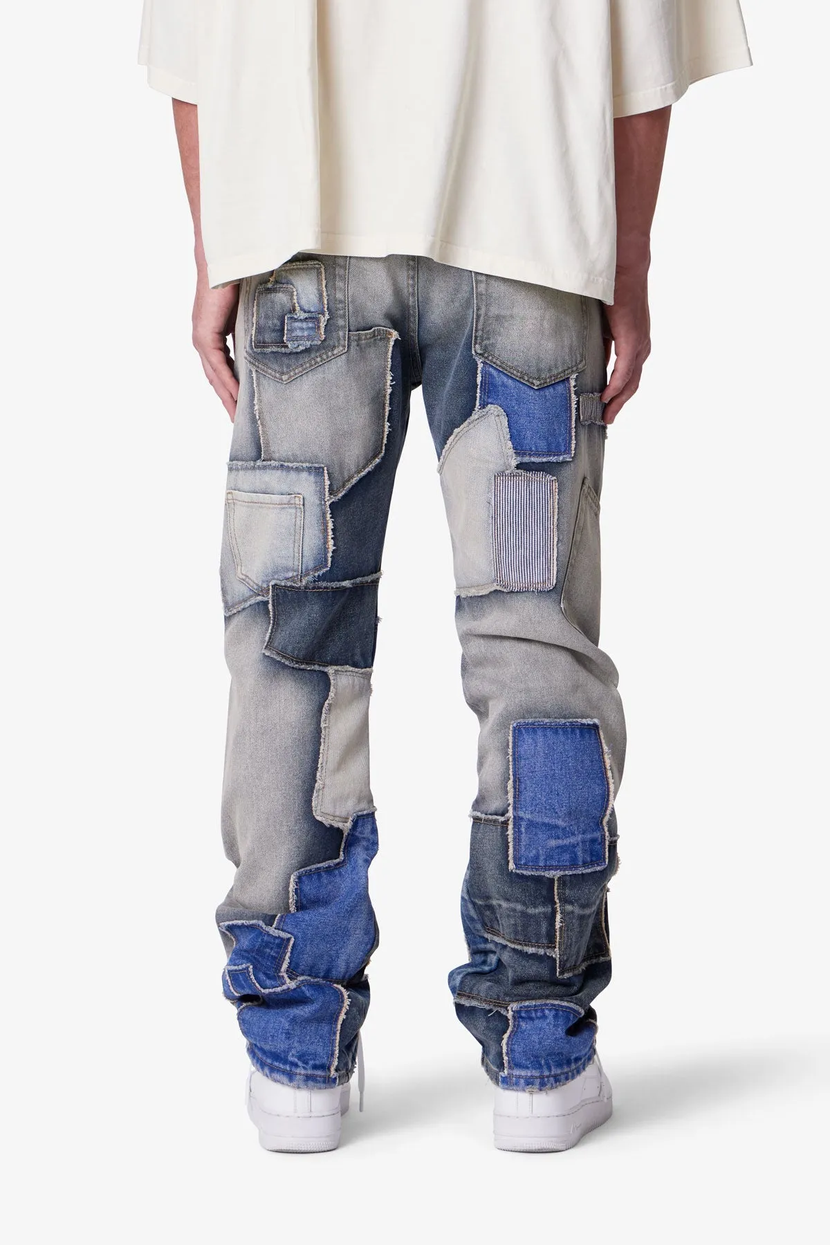 Straight Patchwork Denim - Multi sold by MNML product image thumbnail 5