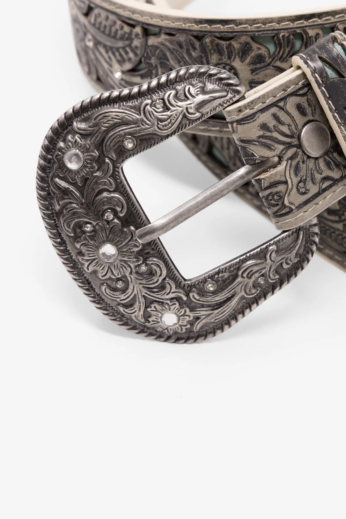 Western Cut Out Belt - Beige sold by MNML product image thumbnail 3