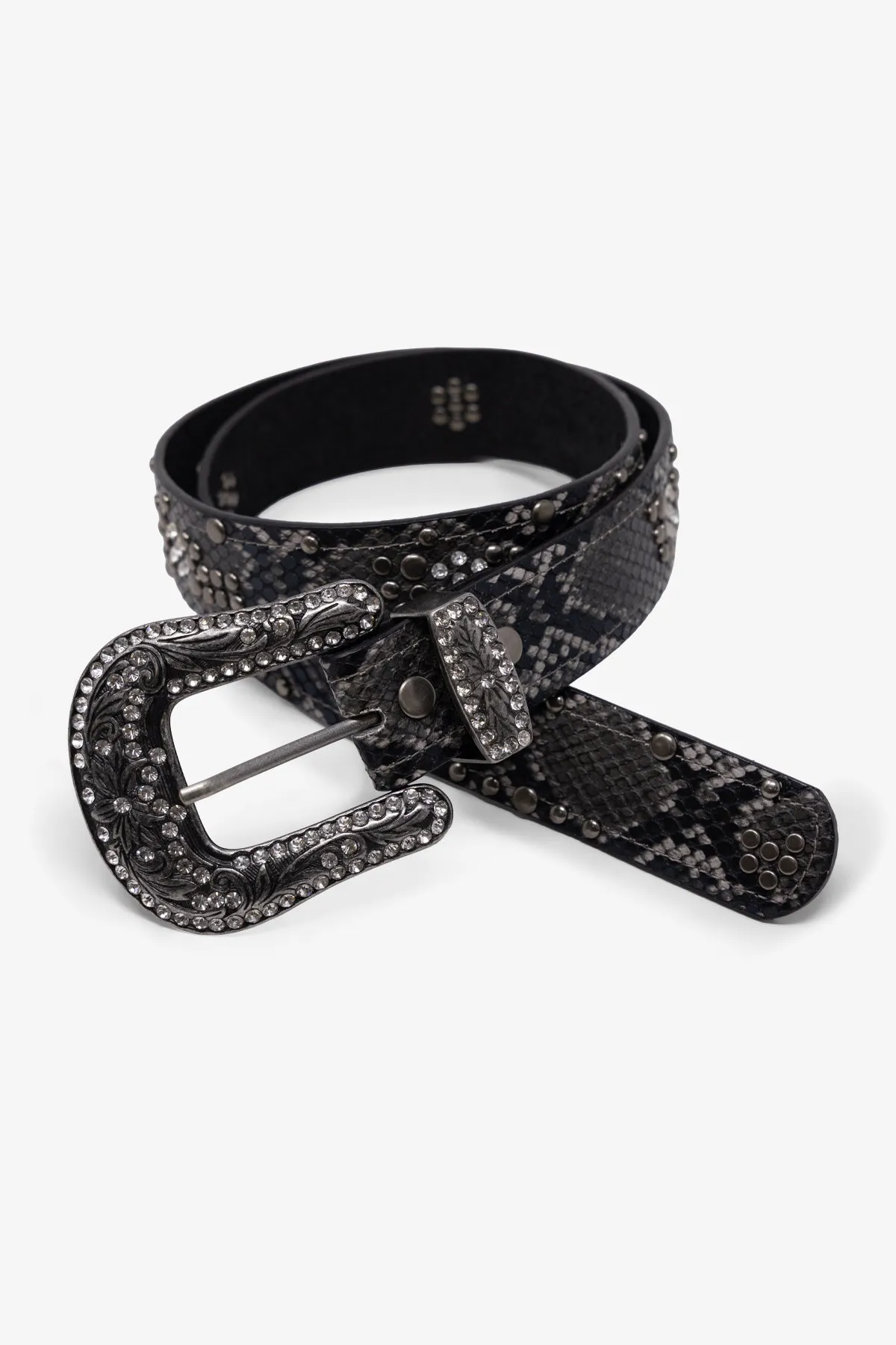 Python Studded Belt - Black/Brown sold by MNML product image thumbnail 2