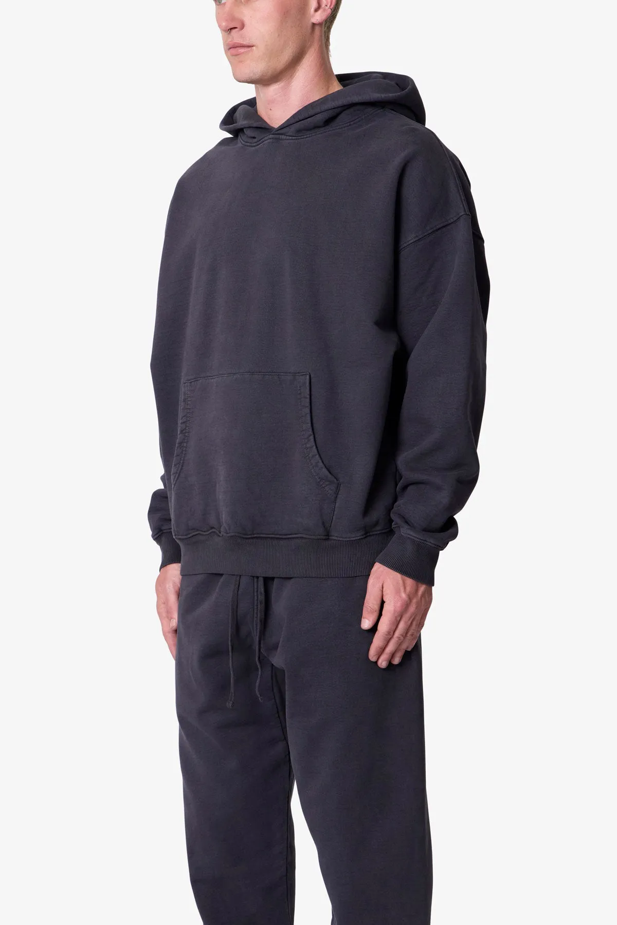 Heavy Basic Hoodie - Washed Black sold by MNML product image thumbnail 3