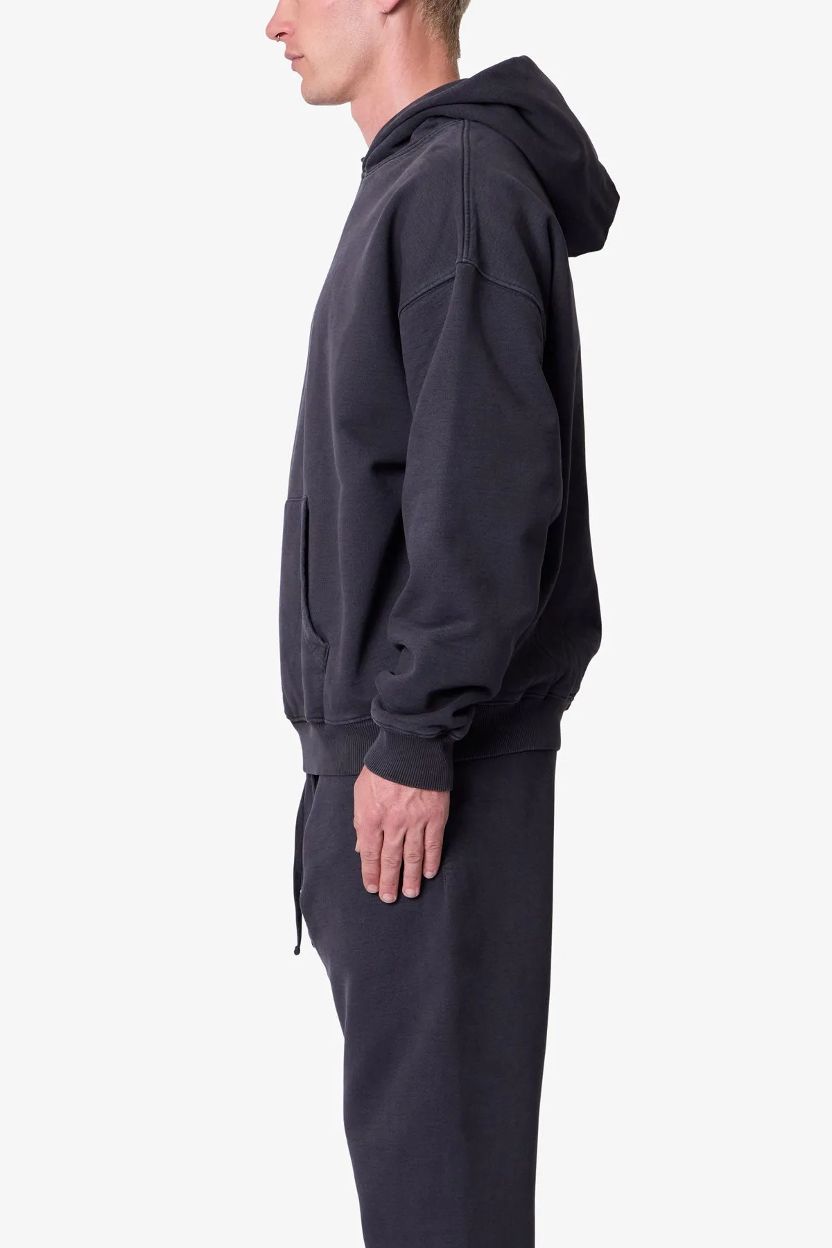 Heavy Basic Hoodie - Washed Black sold by MNML product image thumbnail 4