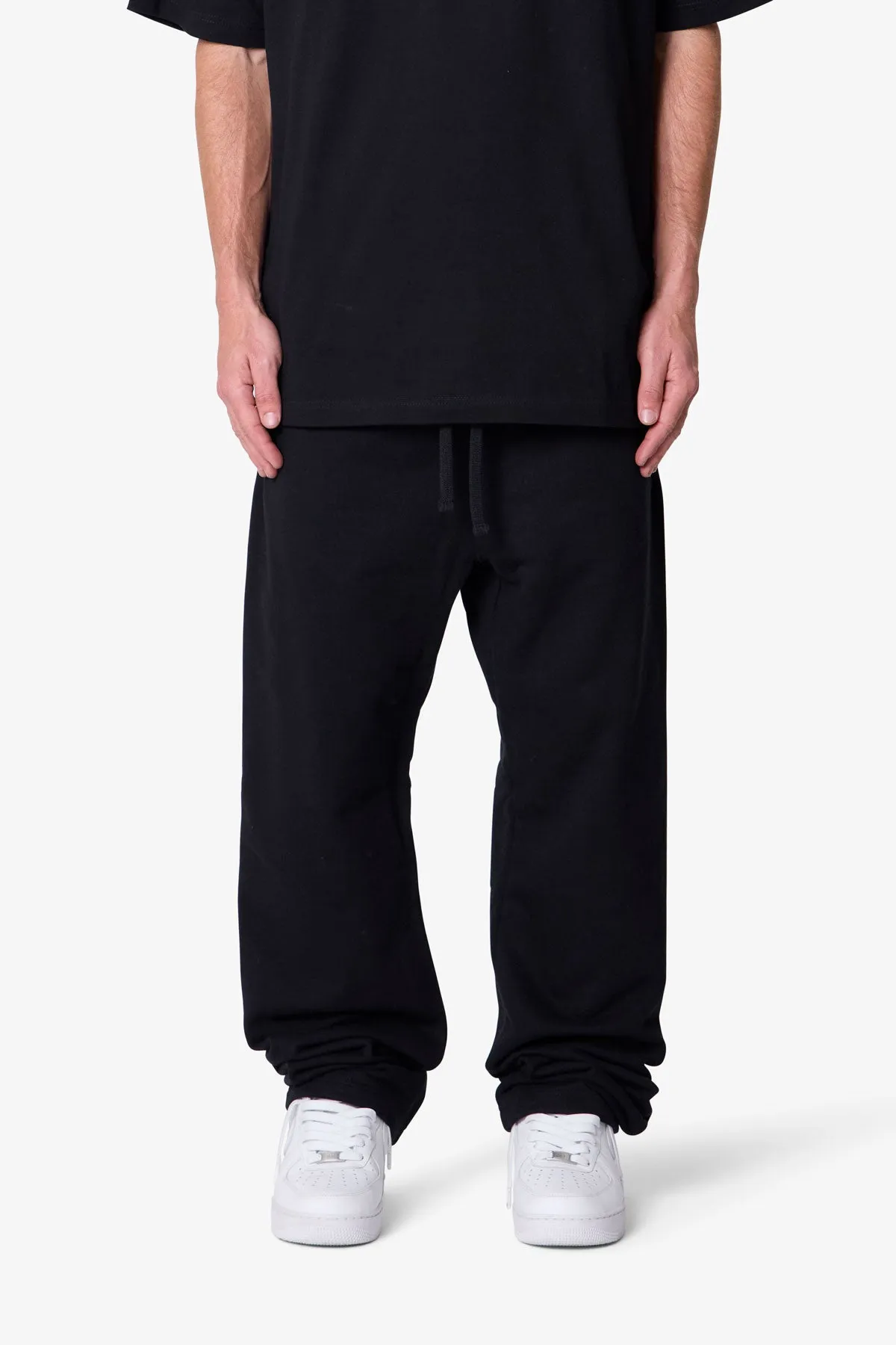 Heavy Basic Relaxed Sweatpants - Black sold by MNML