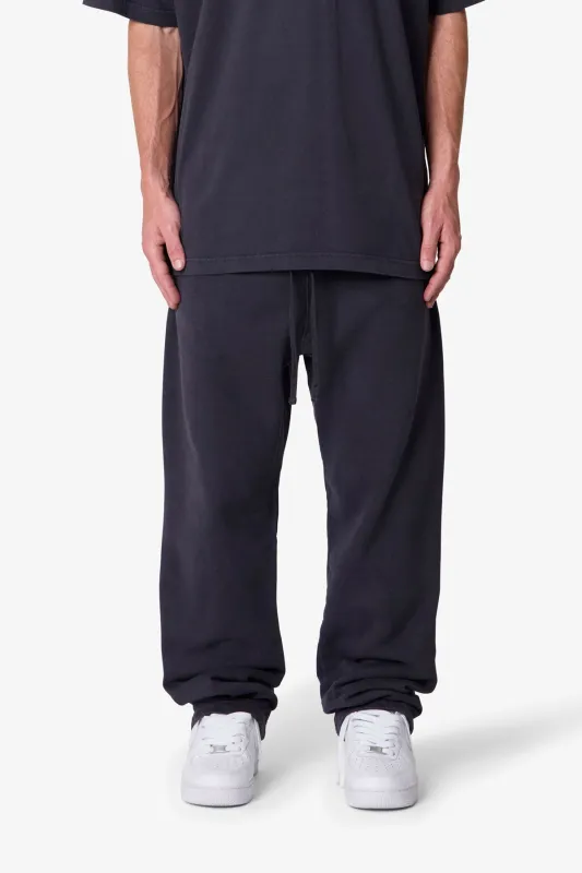 Heavy Basic Relaxed Sweatpants - Washed Black sold by MNML