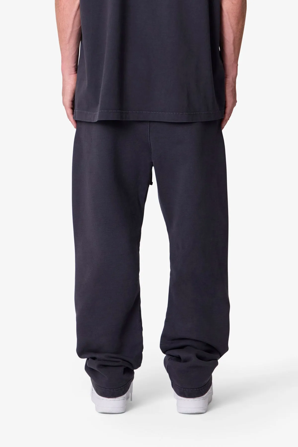 Heavy Basic Relaxed Sweatpants - Washed Black sold by MNML product image thumbnail 5