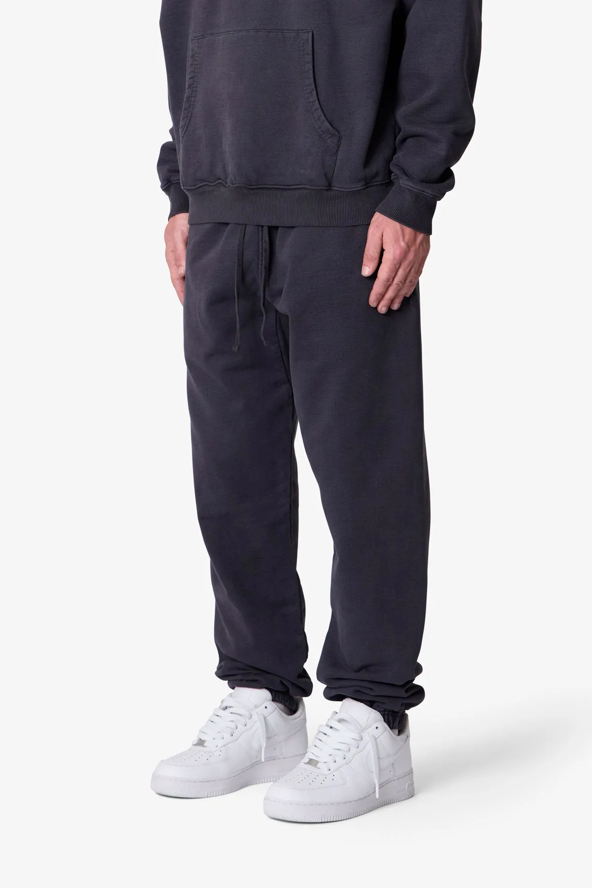 Heavy Basic Sweatpants - Washed Black sold by MNML product image thumbnail 3