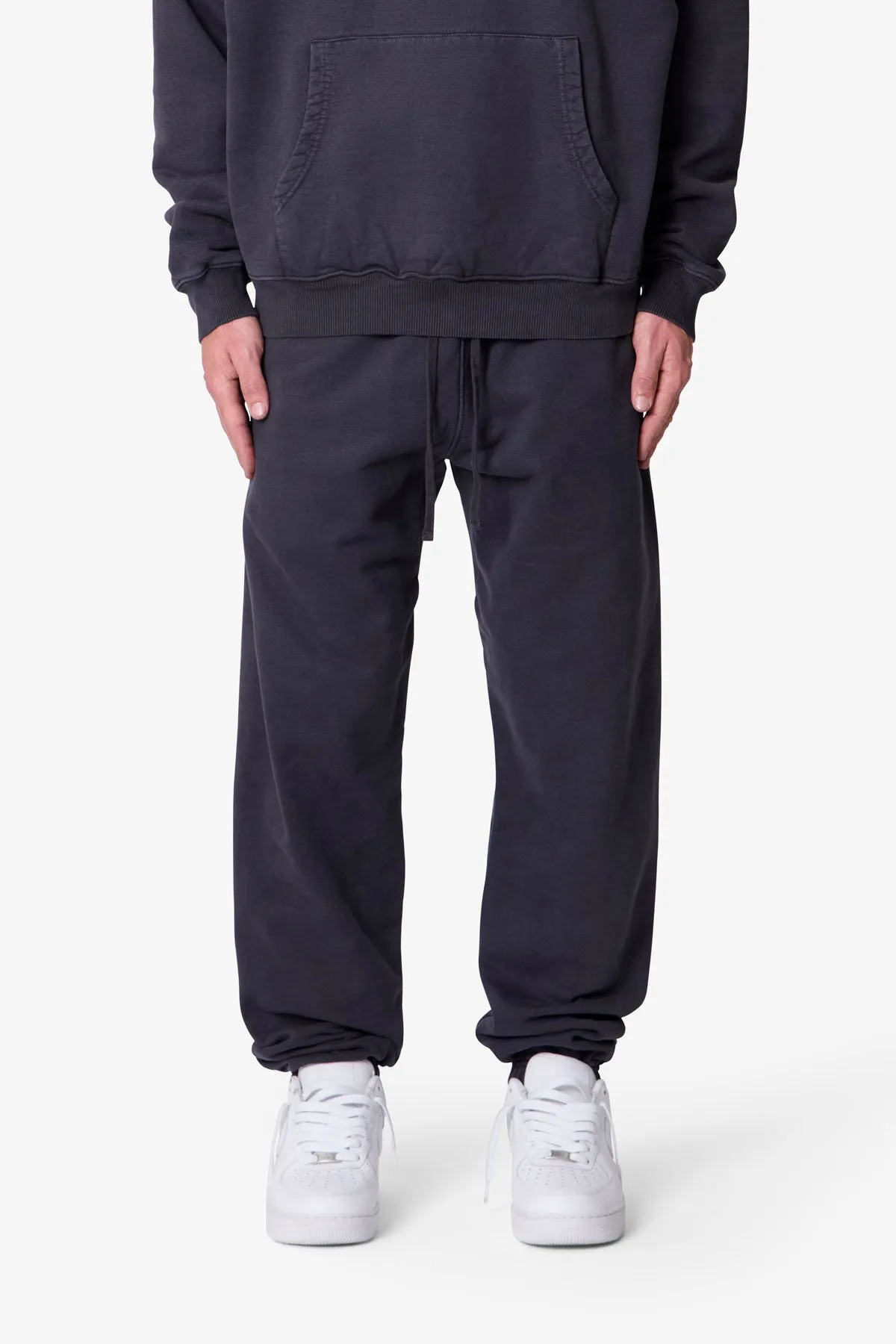 Heavy Basic Sweatpants - Washed Black sold by MNML
