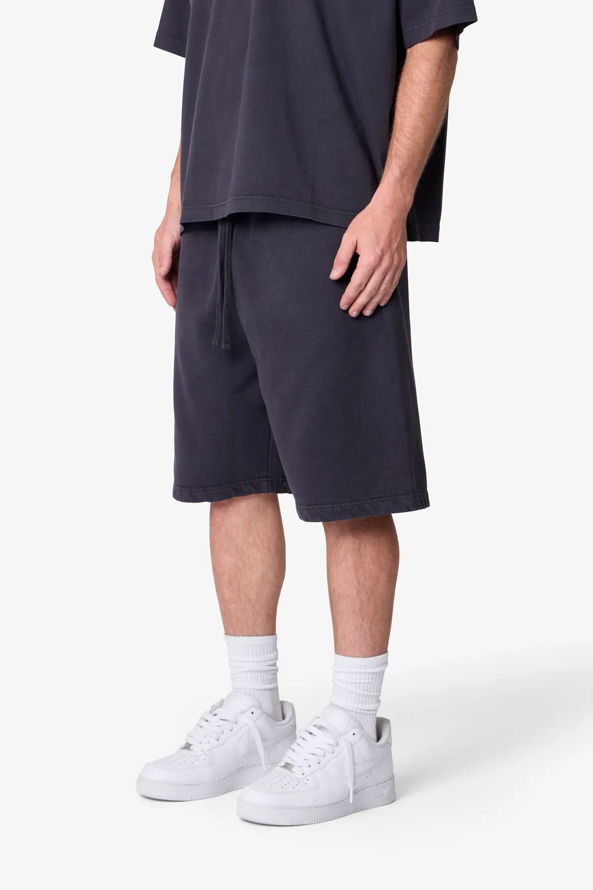 Heavy Basic Sweatshorts - Washed Black sold by MNML product image thumbnail 3