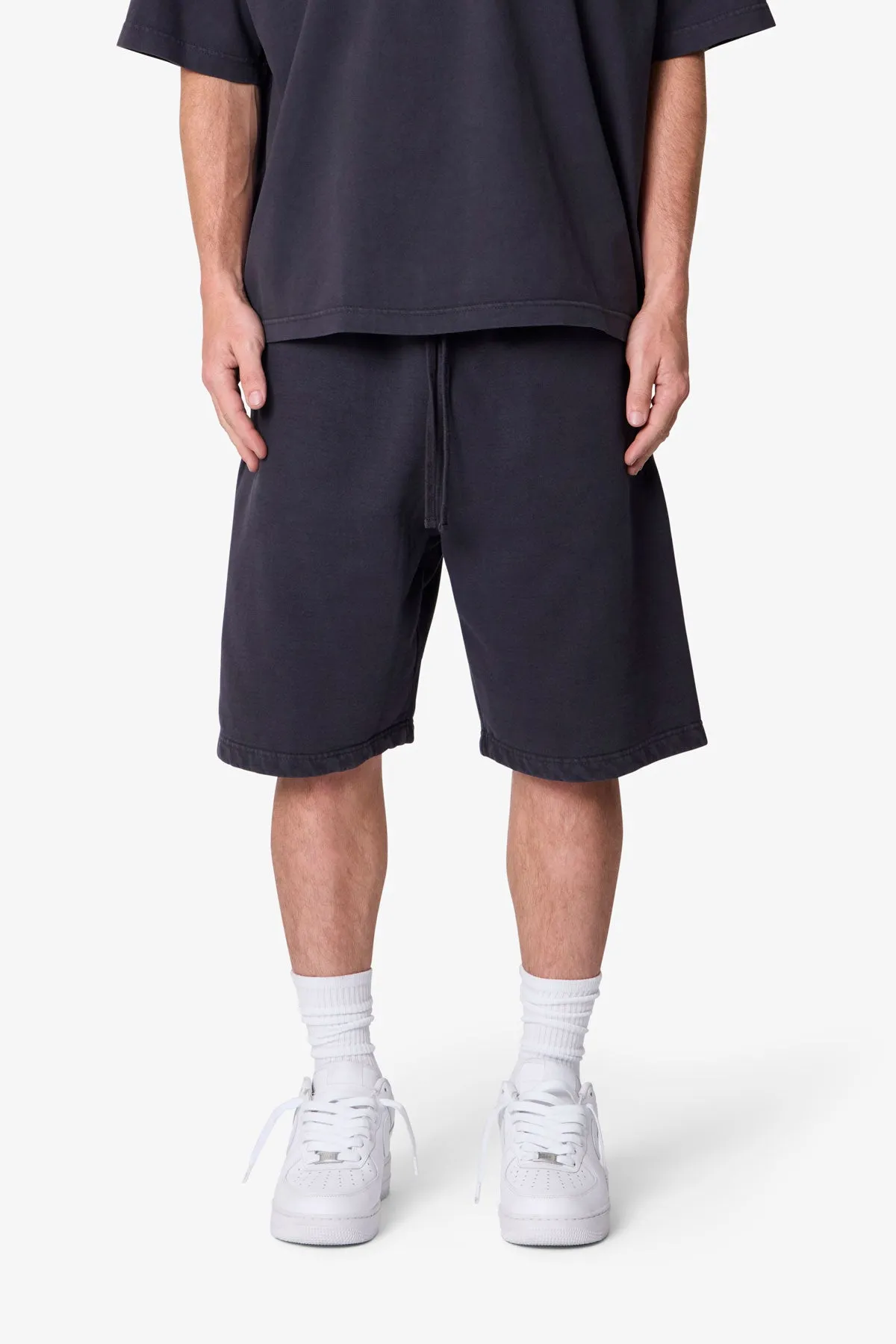 Heavy Basic Sweatshorts - Washed Black sold by MNML product image thumbnail 2