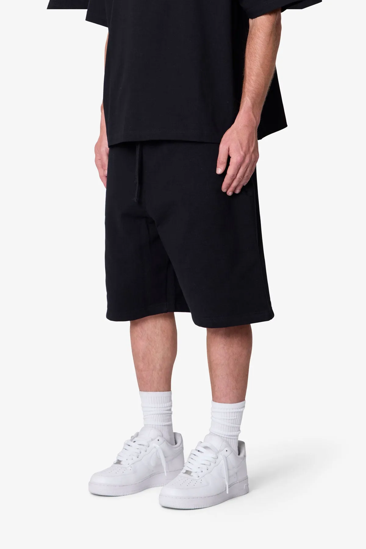 Heavy Basic Sweatshorts - Black sold by MNML product image thumbnail 3
