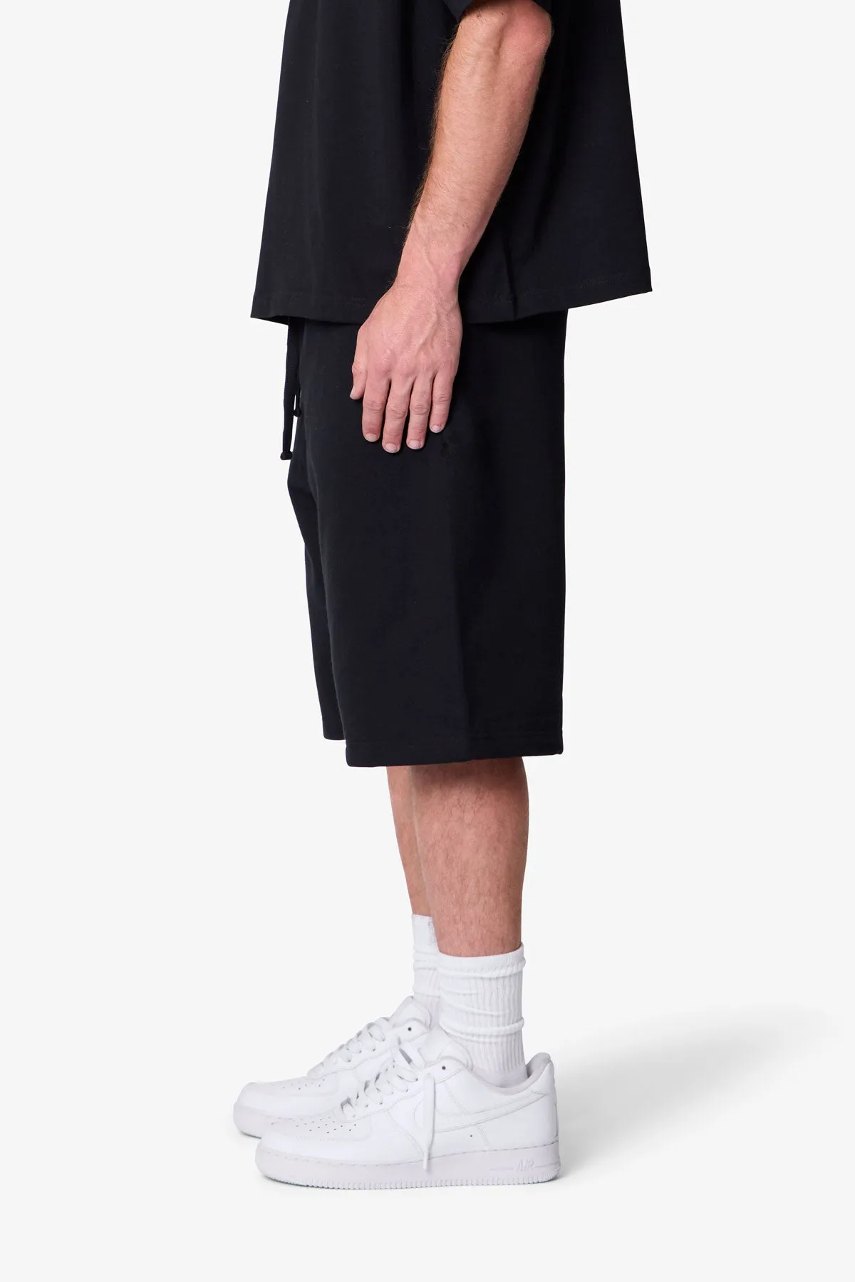 Heavy Basic Sweatshorts - Black sold by MNML product image thumbnail 4