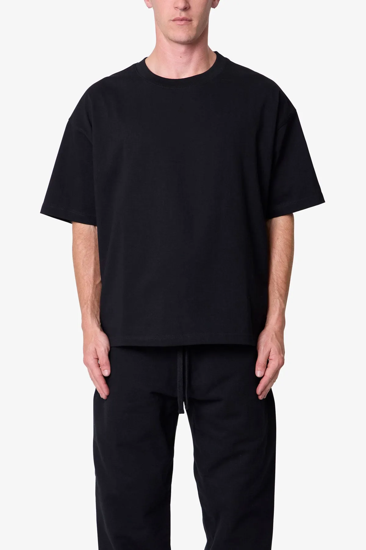 Heavy Basic Boxy Tee - Black sold by MNML product image thumbnail 2