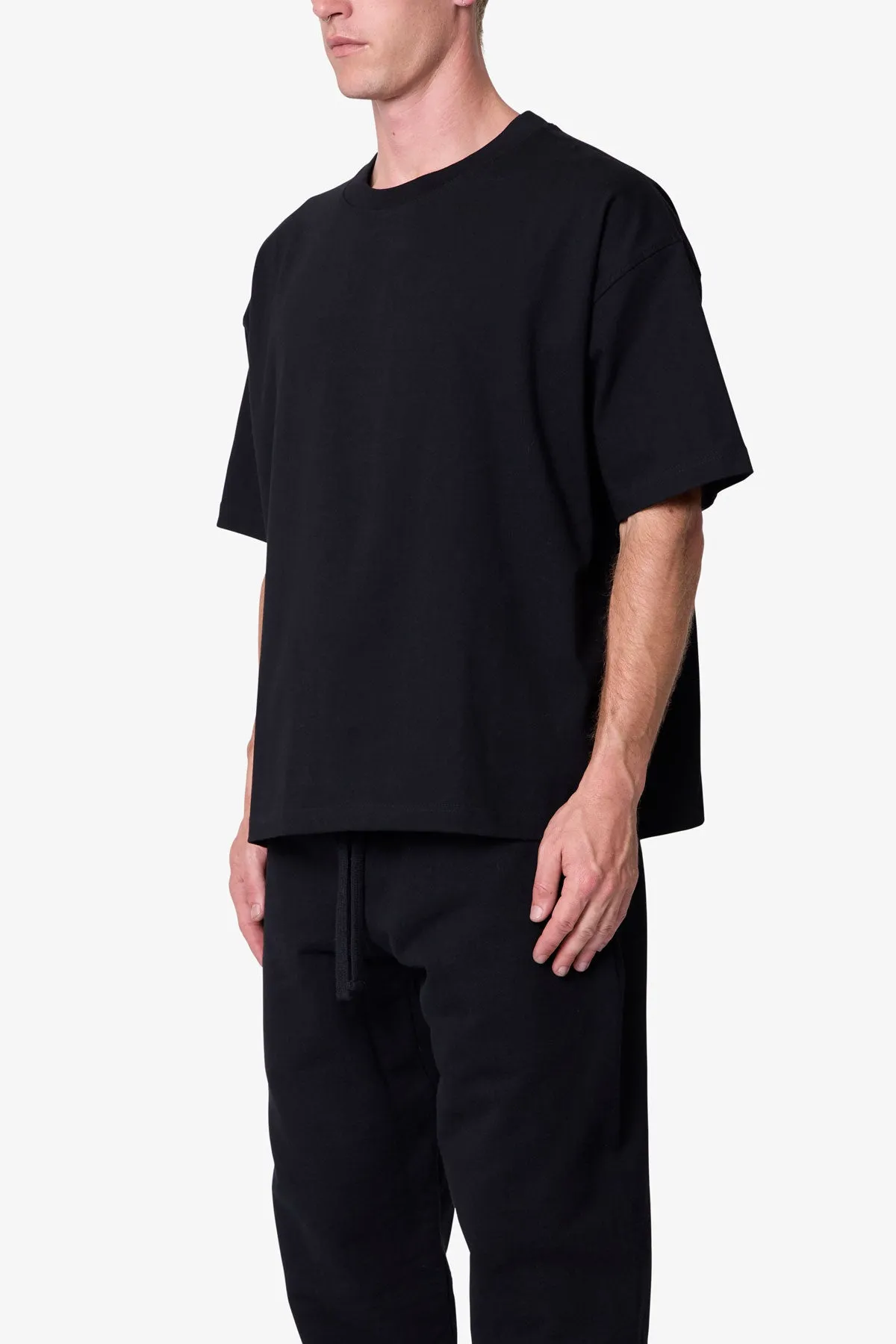 Heavy Basic Boxy Tee - Black sold by MNML product image thumbnail 3