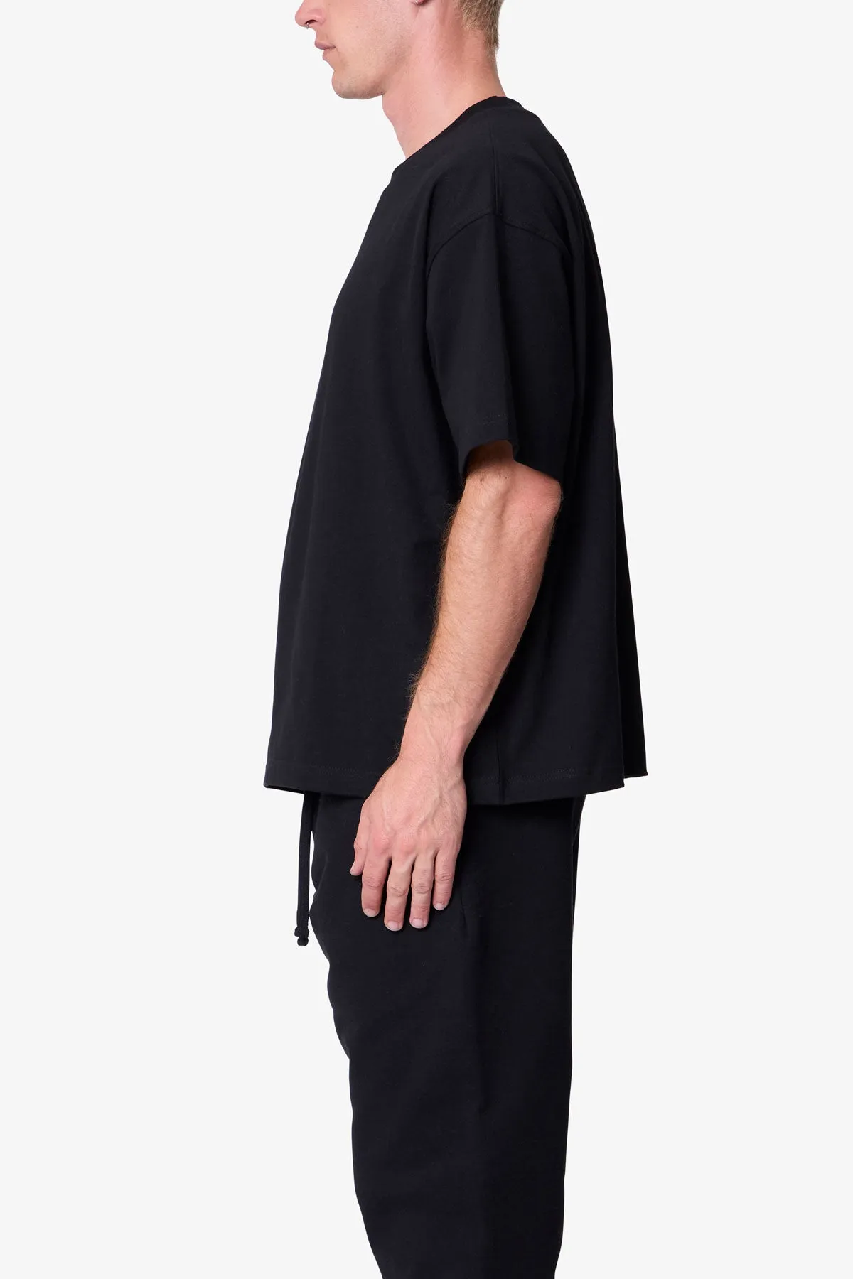 Heavy Basic Boxy Tee - Black sold by MNML product image thumbnail 4