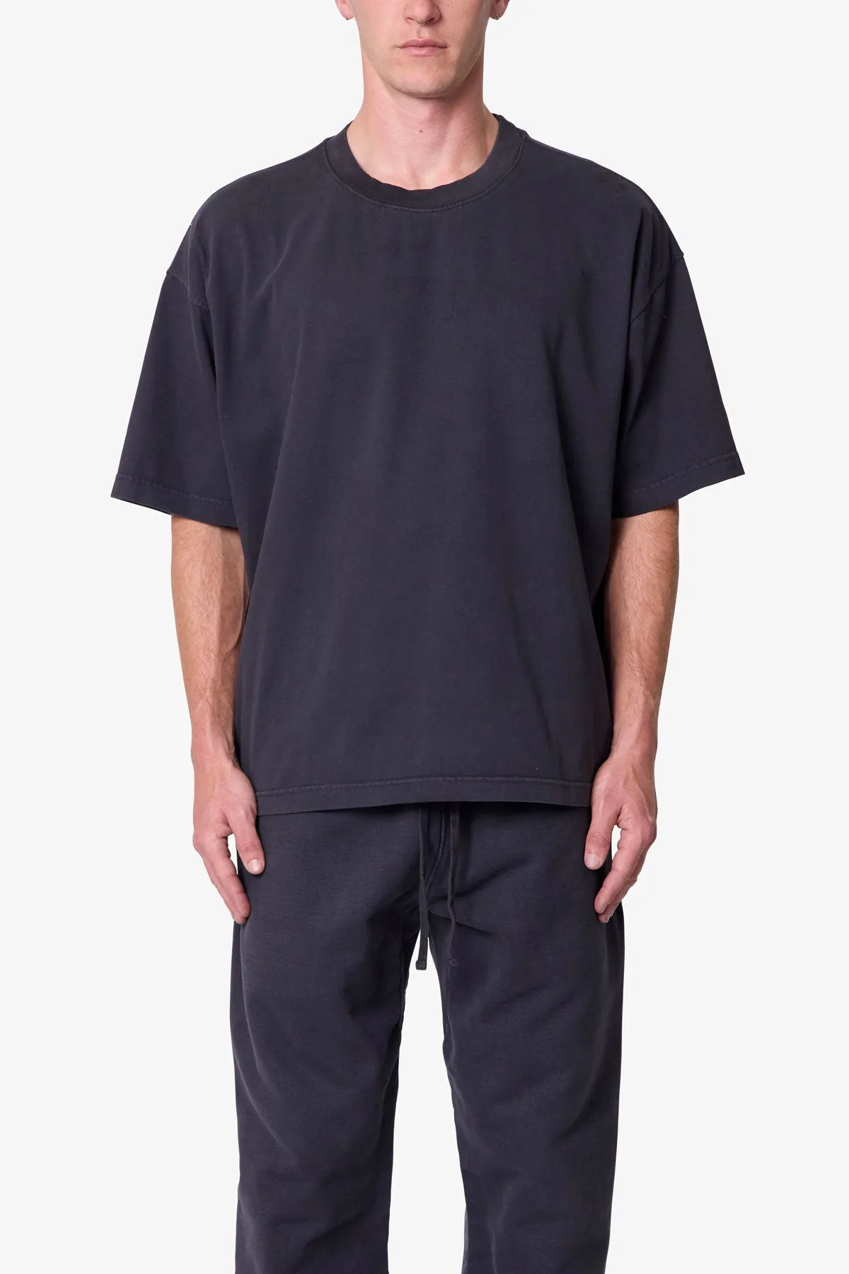 Heavy Basic Boxy Tee - Washed Black sold by MNML product image thumbnail 2
