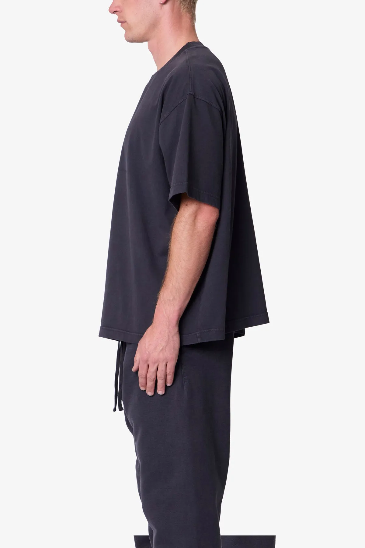 Heavy Basic Boxy Tee - Washed Black sold by MNML product image thumbnail 4