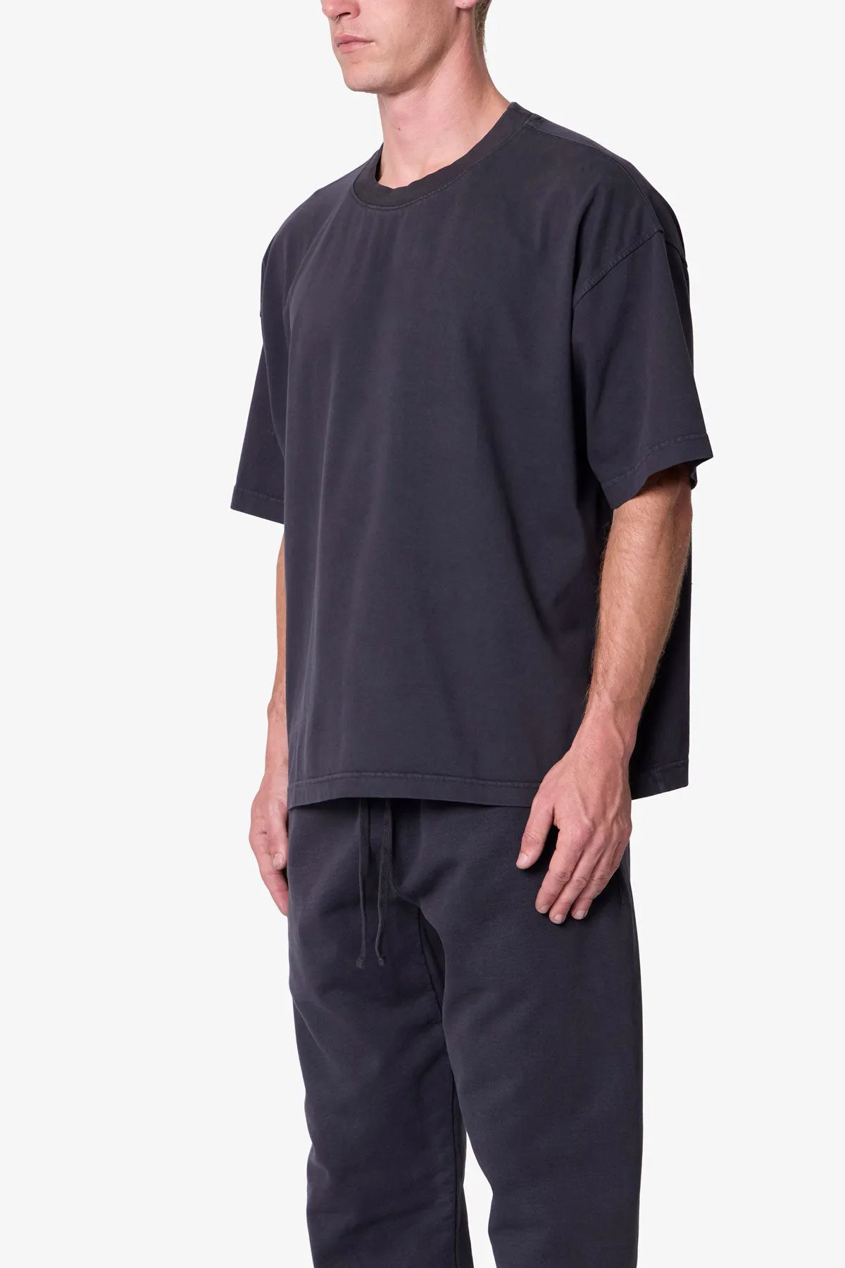 Heavy Basic Boxy Tee - Washed Black sold by MNML product image thumbnail 3