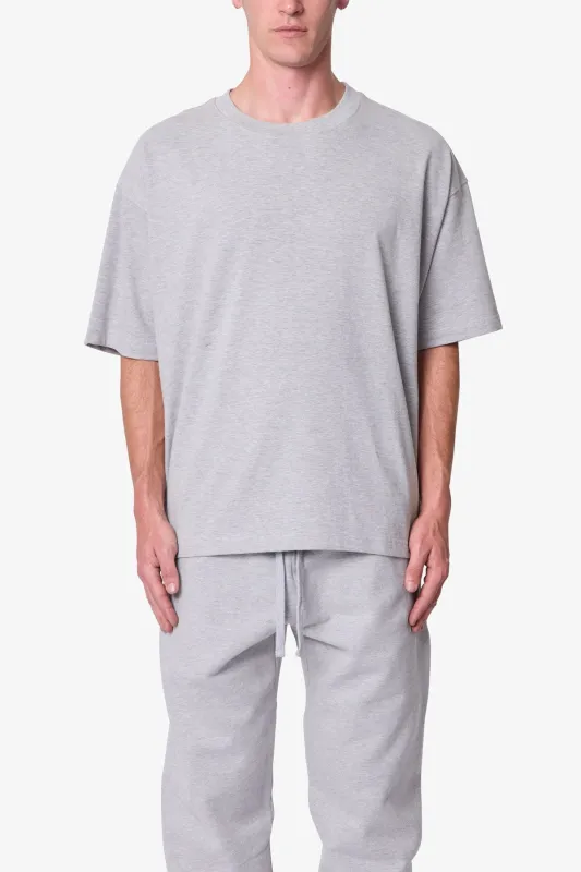Heavy Basic Boxy Tee - Marled Grey sold by MNML