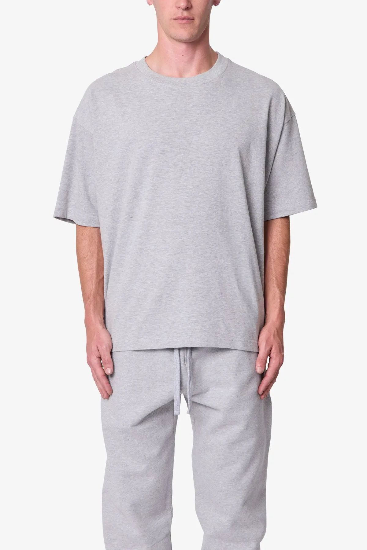 Heavy Basic Boxy Tee - Marled Grey sold by MNML product image thumbnail 2