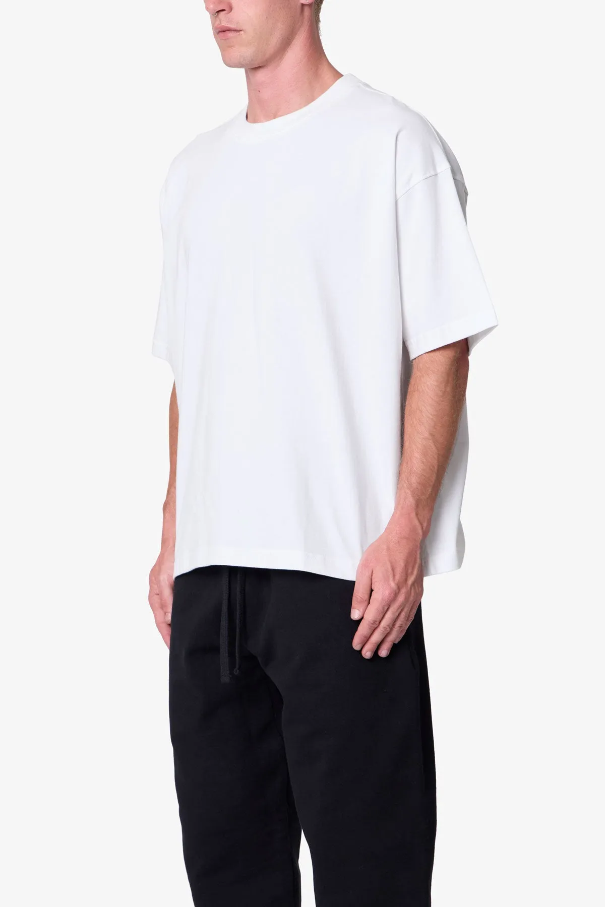 Heavy Basic Boxy Tee - White sold by MNML product image thumbnail 3