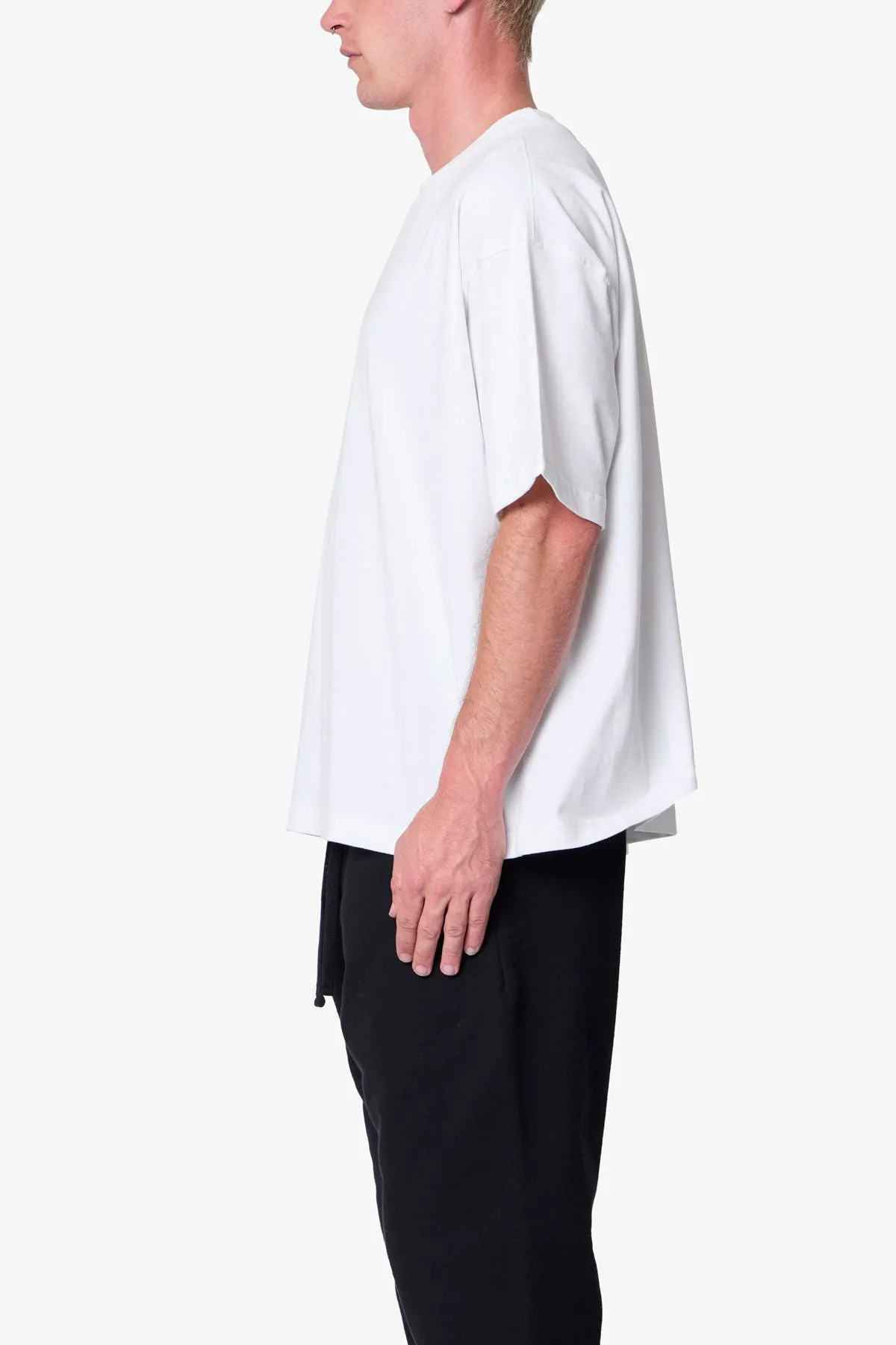 Heavy Basic Boxy Tee - White sold by MNML product image thumbnail 4
