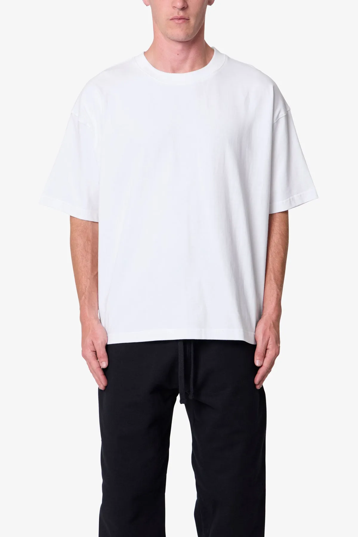 Heavy Basic Boxy Tee - White sold by MNML product image thumbnail 2