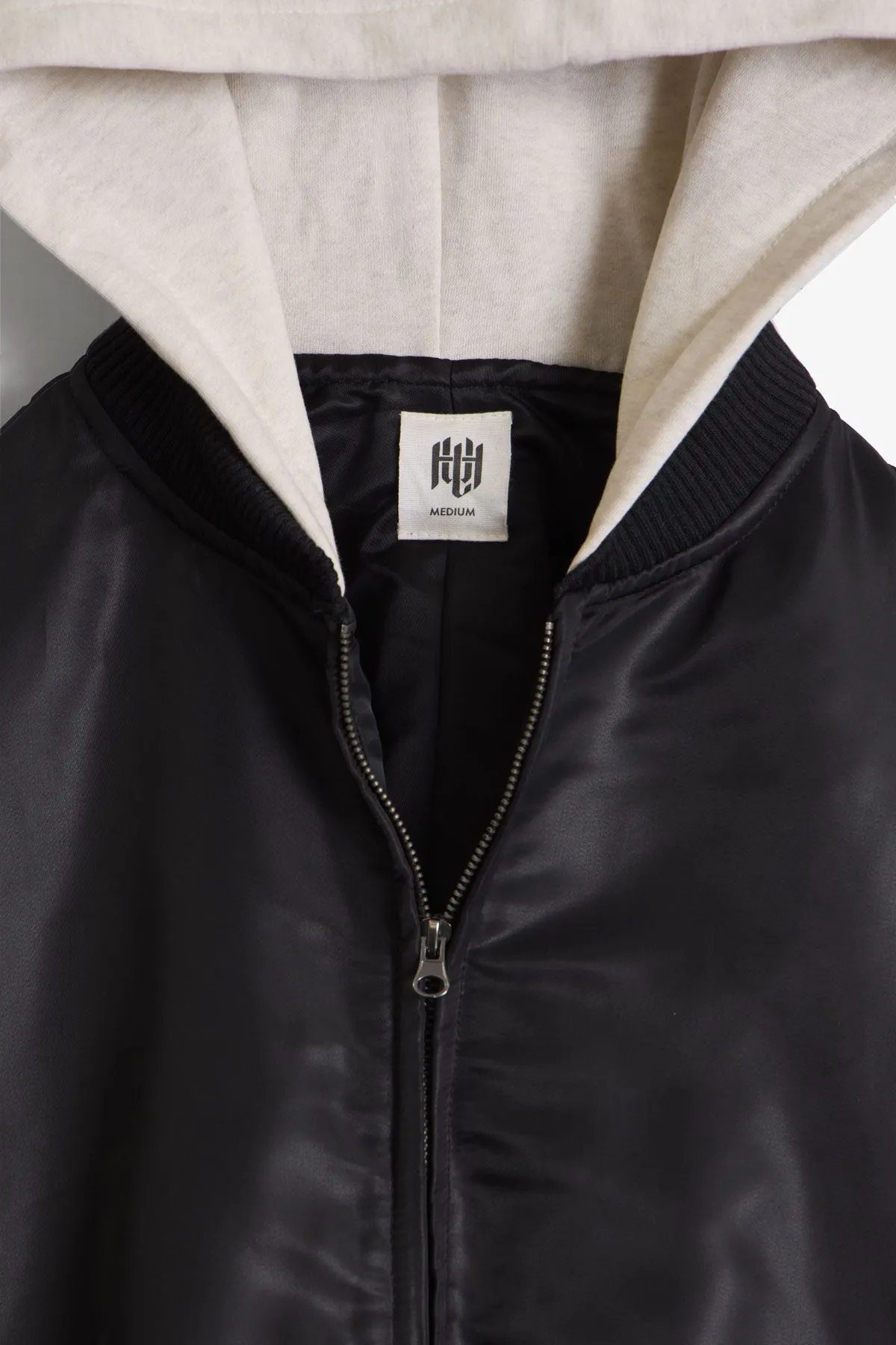 LWH Hooded Bomber Jacket - Black sold by MNML product image thumbnail 3