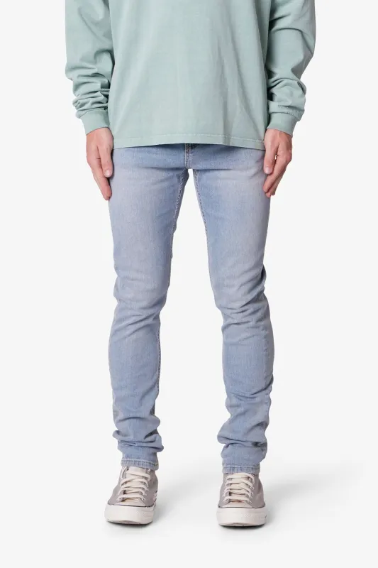 Skinny Denim - Light Sand Washed Blue sold by MNML