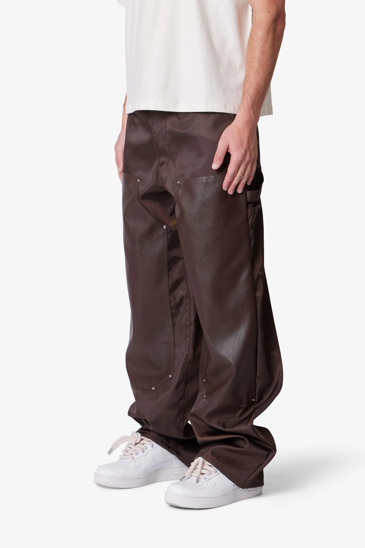 Ultra Baggy Nylon Work Pants - Brown sold by MNML product image thumbnail 3