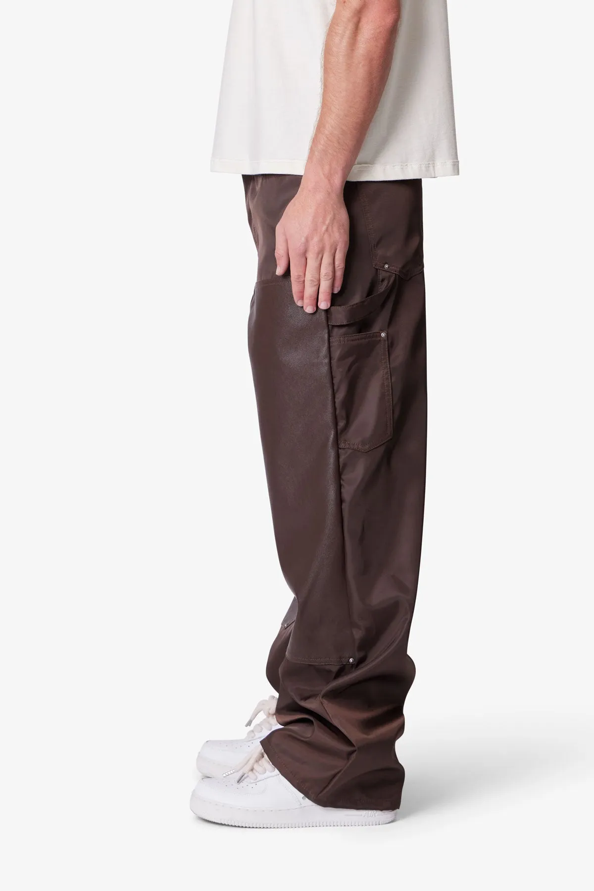 Ultra Baggy Nylon Work Pants - Brown sold by MNML product image thumbnail 4