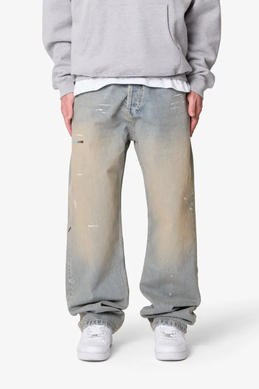 Ultra Baggy Painter Denim - Light Sand Washed Blue sold by MNML