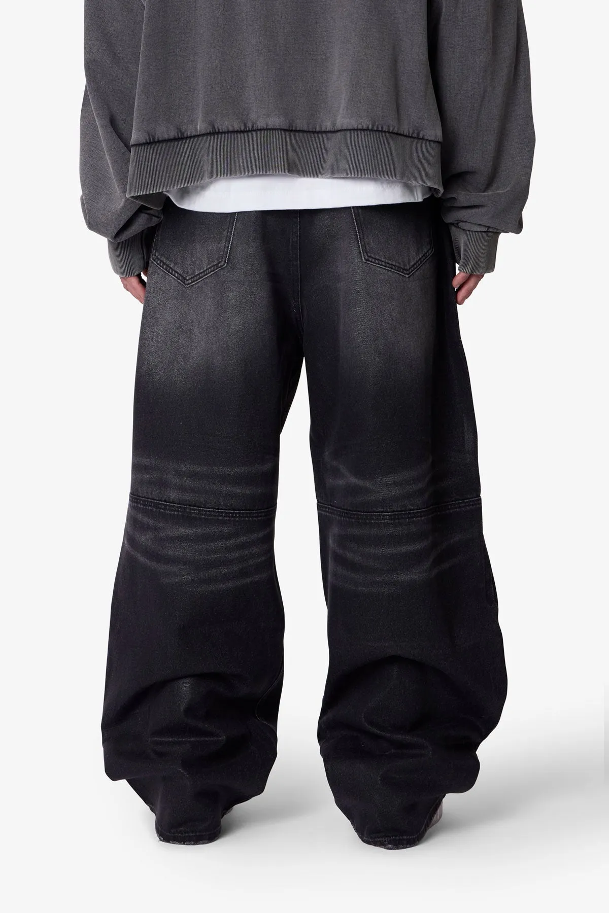 Mega Baggy Moto Denim - Waxed Black sold by MNML product image thumbnail 5