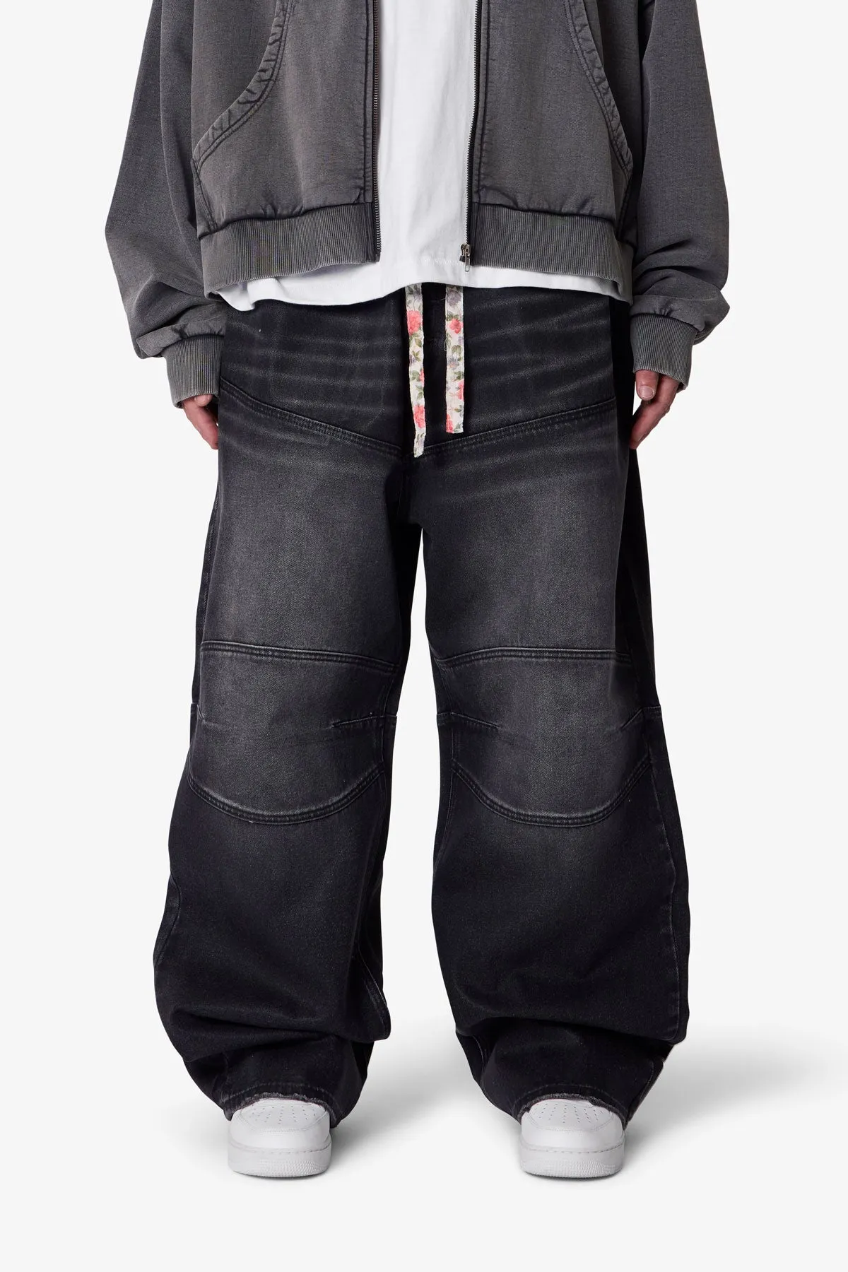 Mega Baggy Moto Denim - Waxed Black sold by MNML product image thumbnail 2