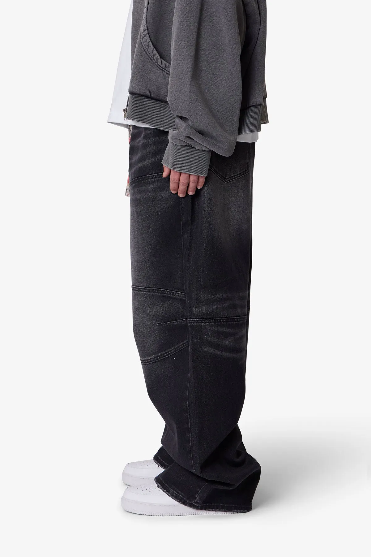 Mega Baggy Moto Denim - Waxed Black sold by MNML product image thumbnail 4
