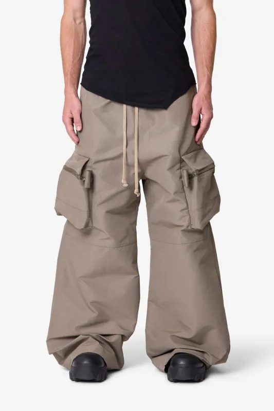 Zip Cargo Pocket Rave Pants - Tan sold by MNML