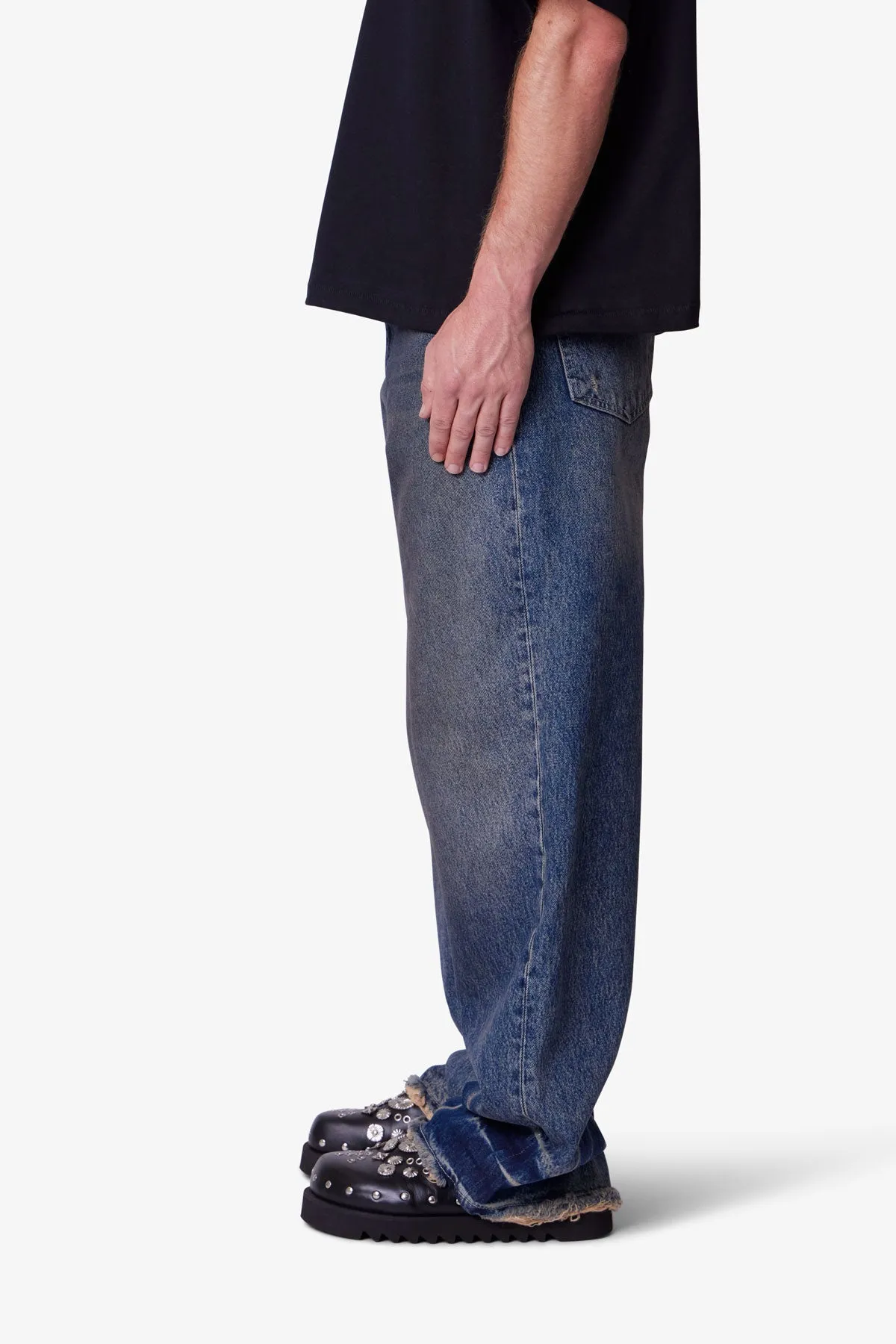 Ultra Baggy Oil Denim - Medium Blue sold by MNML product image thumbnail 4