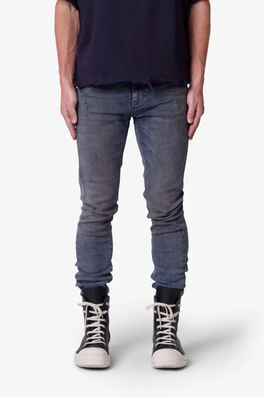 Skinny Oil Denim - Medium Blue sold by MNML