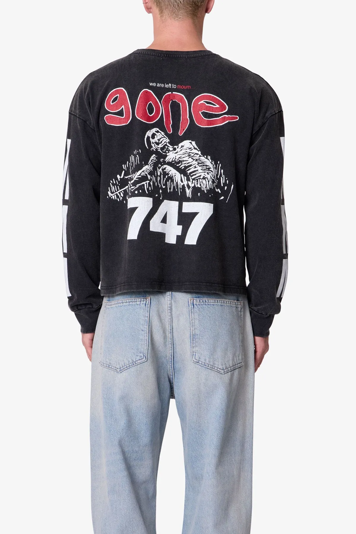 Gone Skeleton Print L/S Tee - Black sold by MNML product image thumbnail 5