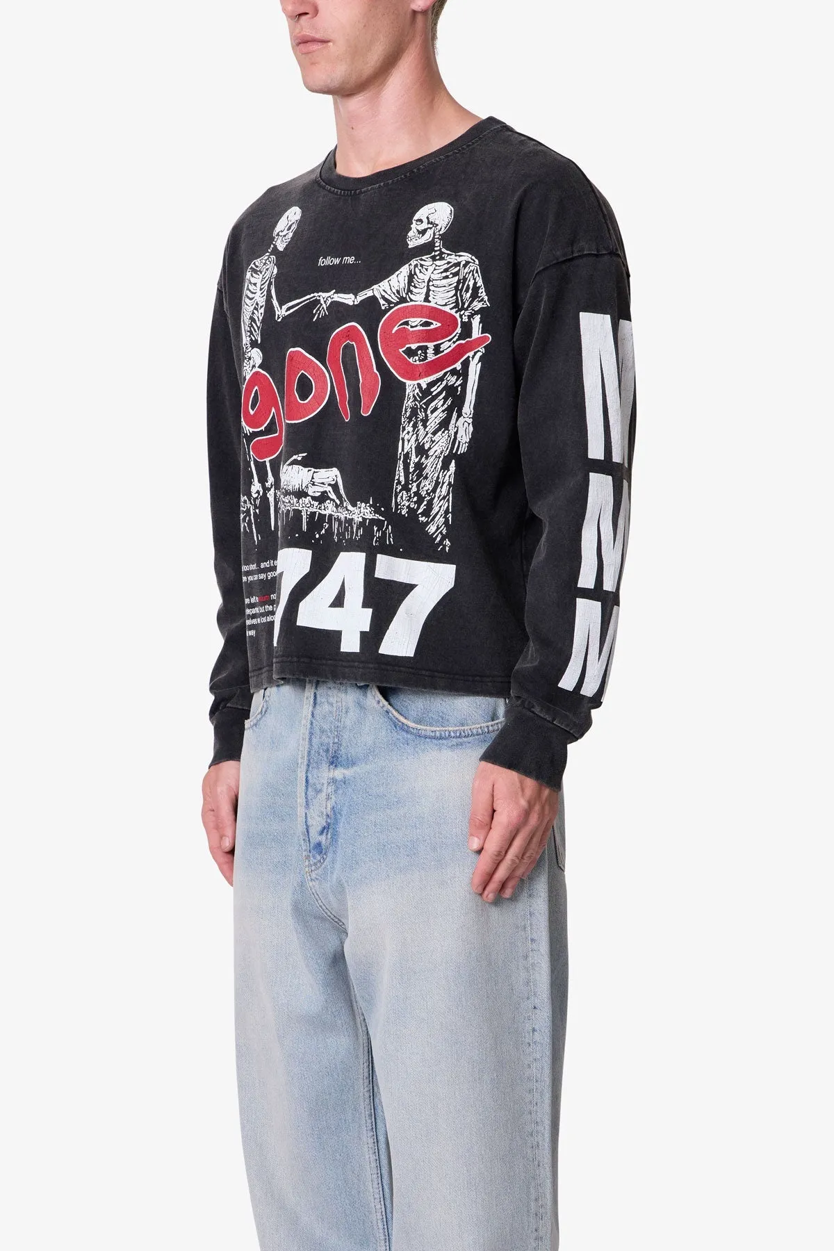 Gone Skeleton Print L/S Tee - Black sold by MNML product image thumbnail 3