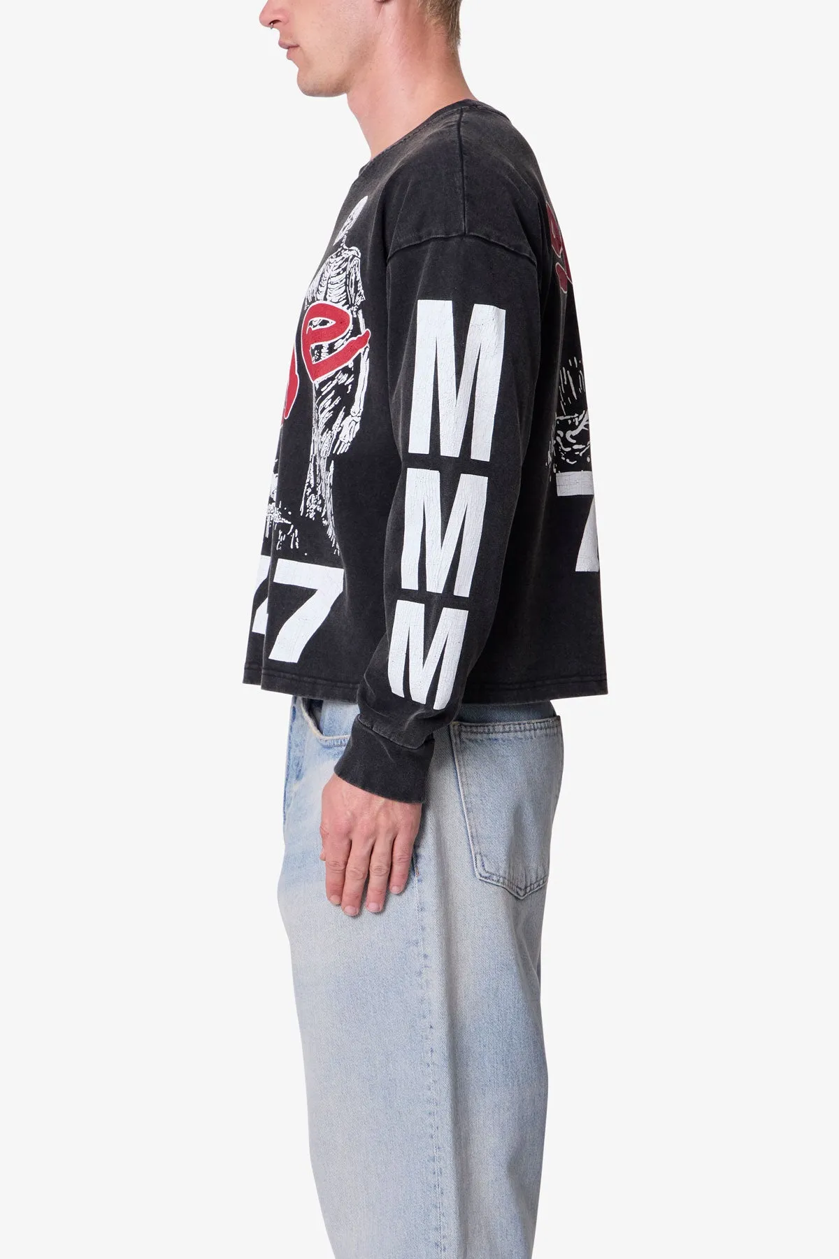 Gone Skeleton Print L/S Tee - Black sold by MNML product image thumbnail 4