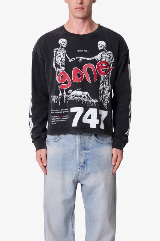 Gone Skeleton Print L/S Tee - Black sold by MNML