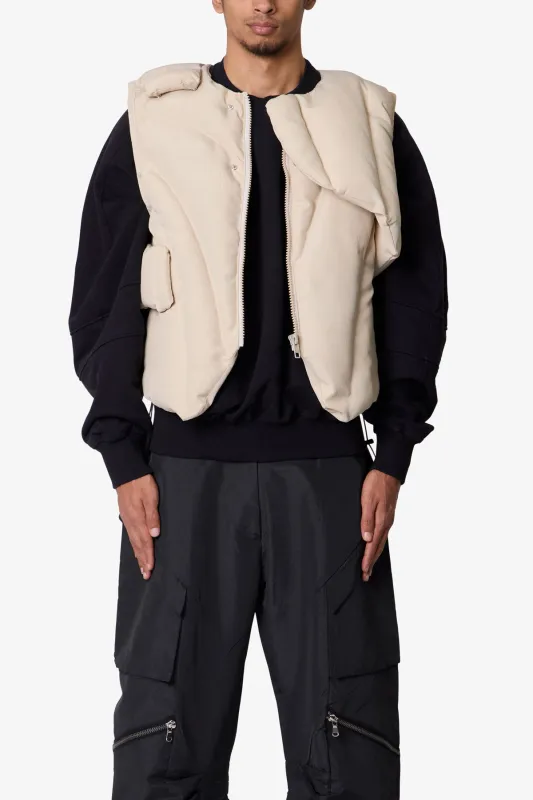 Padded Vest - Off White sold by MNML